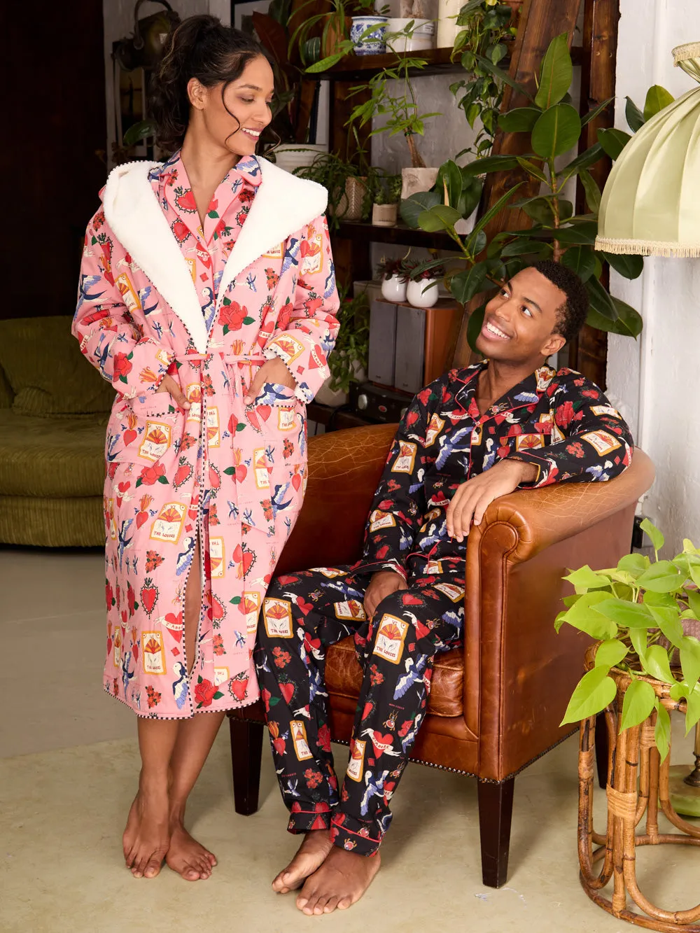 Womens Cosy Robe Pink Mon Coeur
