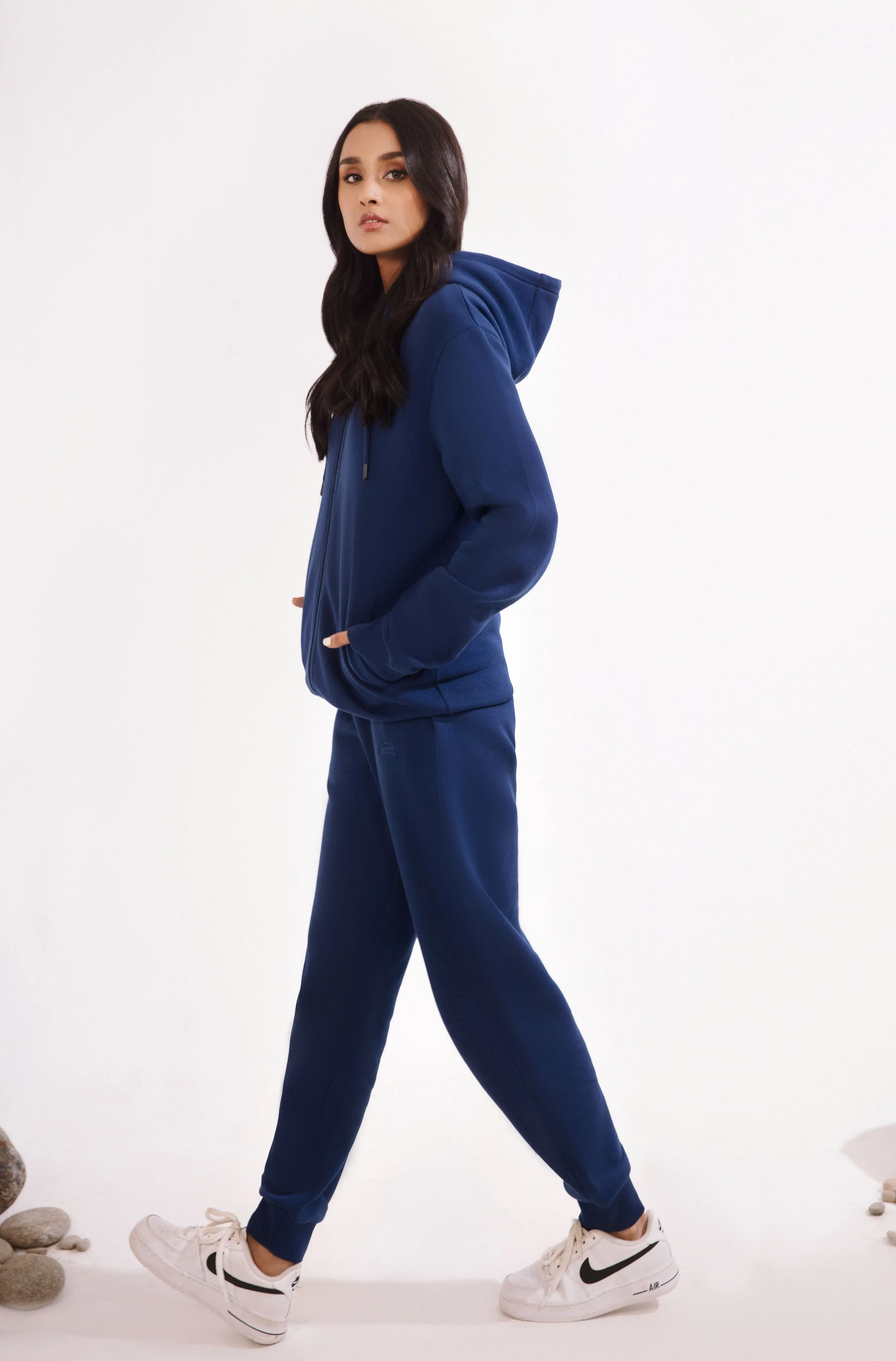 Zipper Hoodie - Midnight Blue