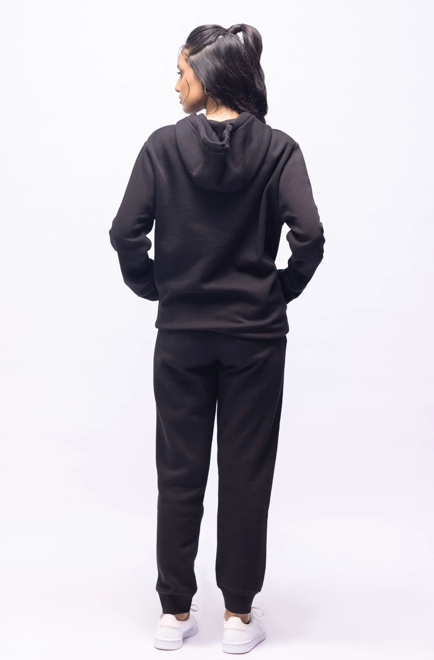 Zipper Hoodie - Raven Black