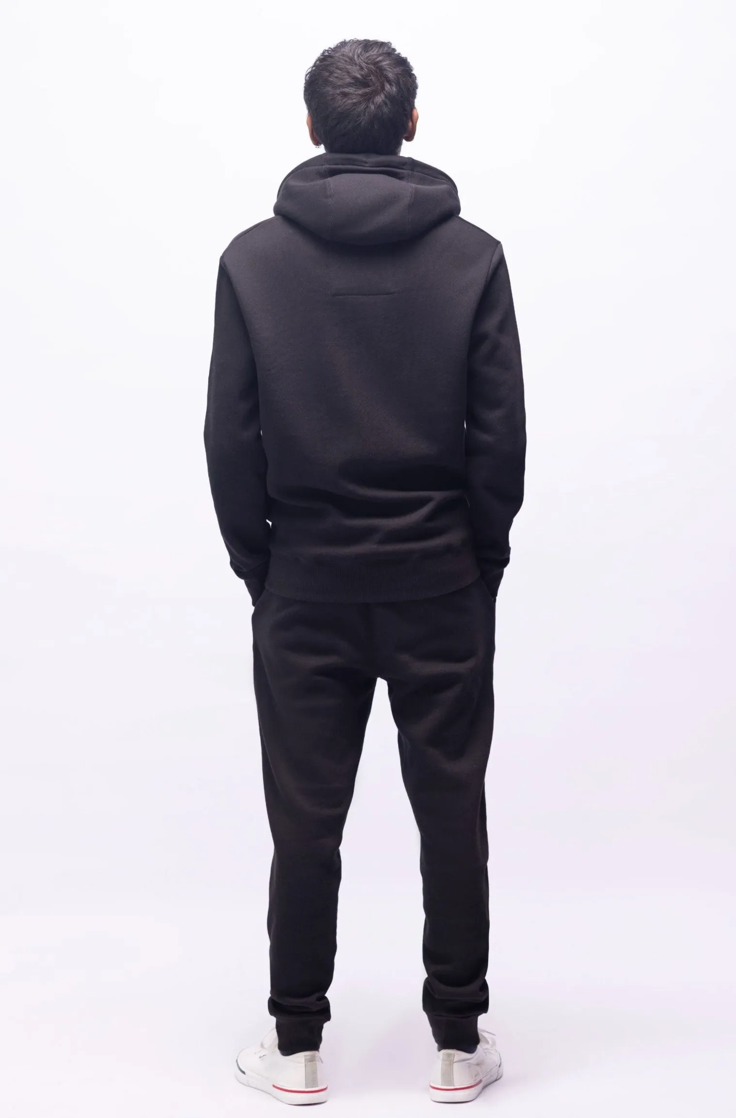 Zipper Hoodie - Raven Black